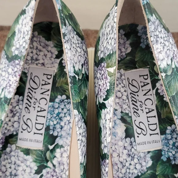 NWOT Pancaldi Women's Floral Wedges Sz 11/42 - Picture 6 of 6